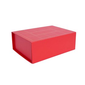 Paper box TRUDY 35x25x11cm foldable, red