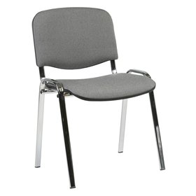 Guest chair ISO grey/chrome