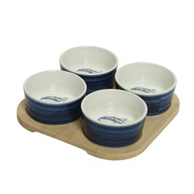 Set SEABASS 4 bowls, blue