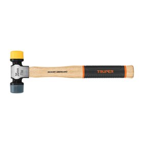 Smooth face hammer with interchangable soft faces, 35mm Truper®