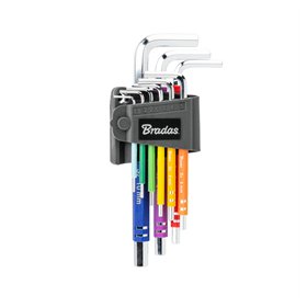 Hex key set HX 1,5-10 mm 9pcs., multicolour - long