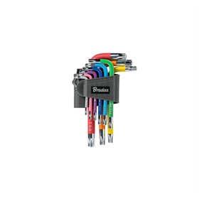TORX key set TX 10-50 9 pcs., multicolour - long