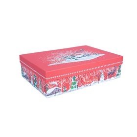 Box NOEL 33x23,5cm, with a lid, mix