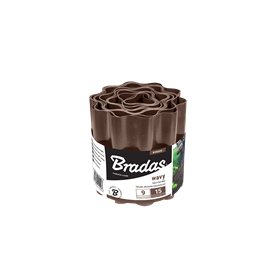 Lawn wavy board 9m x 10cm, brown