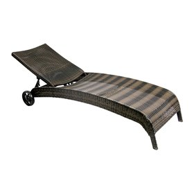 Deck chair WICKER dark brown
