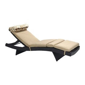 Deck chair STELLA dark brown