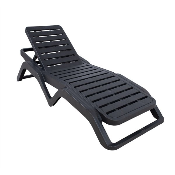 Deck chair SCIROCCO, dark grey
