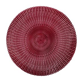 Table mat GLORIA D42cm, red