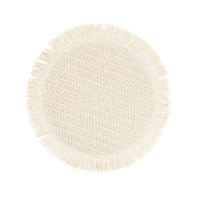 Table mat SUZAN D38cm jute, white