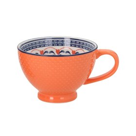 Mug SEREN H7,7cm 355ml, orange/blue