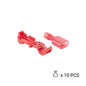 Connector for cables with maximum diameter 2,7mm RED, 10pcs.