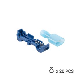 Connector for cables with maximum diameter 3,4mm BLUE, 20pcs.