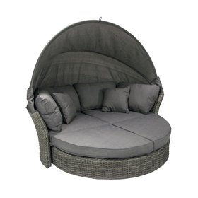 Sofa MUSE-2 with canopy, grey