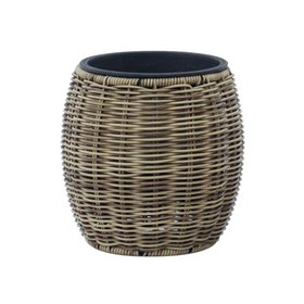 Planter WICKER D20xH20cm, light brown