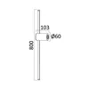 BRY-TINY-WL800-16W-GLD-3000K-WALL LIGHT