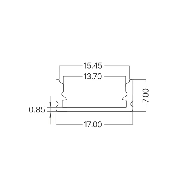 BRY-SR1707-2MT-BLC-ALUMINIUM PROFILE