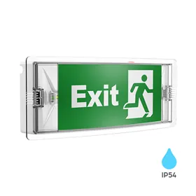 BRY-EXIT-LED-3W-DUAL-IP54-WHT-EMERGENCY EXIT LAMP