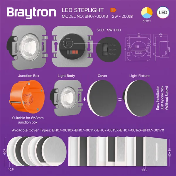BRY-STEP-A-MAIN-2W-3IN1-IP20-STEPLIGHT