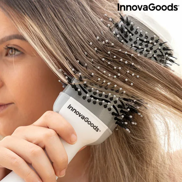 Ionic Dryer and Volumising Brush Volumio InnovaGoods White Grey 1000 W