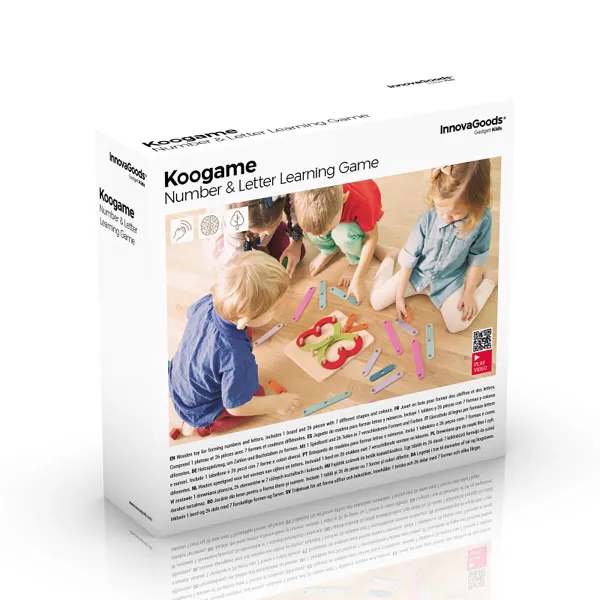 Wooden Set for Making Letters and Numbers Koogame InnovaGoods 27 Pieces