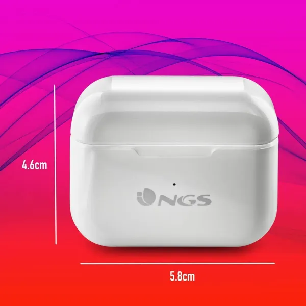 Bluetooth ausinės NGS ARTICABLOOMWHITE Balta Juoda
