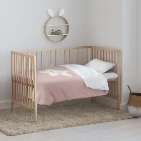 Antklodės užvalkalų rinkinys Kids&Cotton Nadir Rožinė 100 x 120 cm