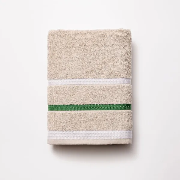 Towel Benetton Beige 50 x 90 cm Stripes