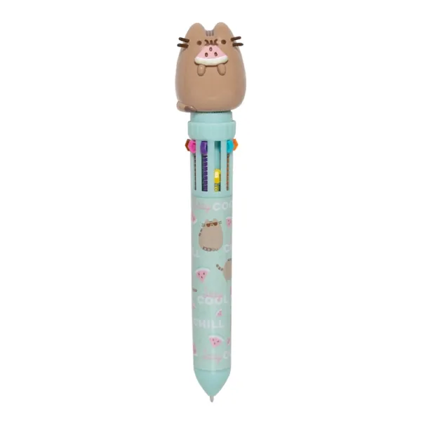 Pusheen - 10-color automatic ballpoint pen with a 3D figure from the Foodie collection