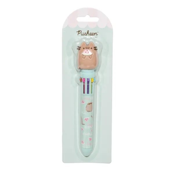 Pusheen - 10-color automatic ballpoint pen with a 3D figure from the Foodie collection