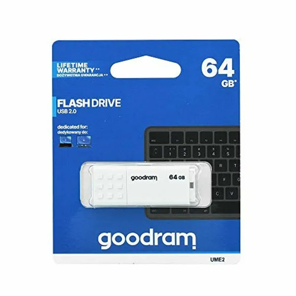 USB atmintukas GoodRam UME2-0640W0R11 64 GB Balta