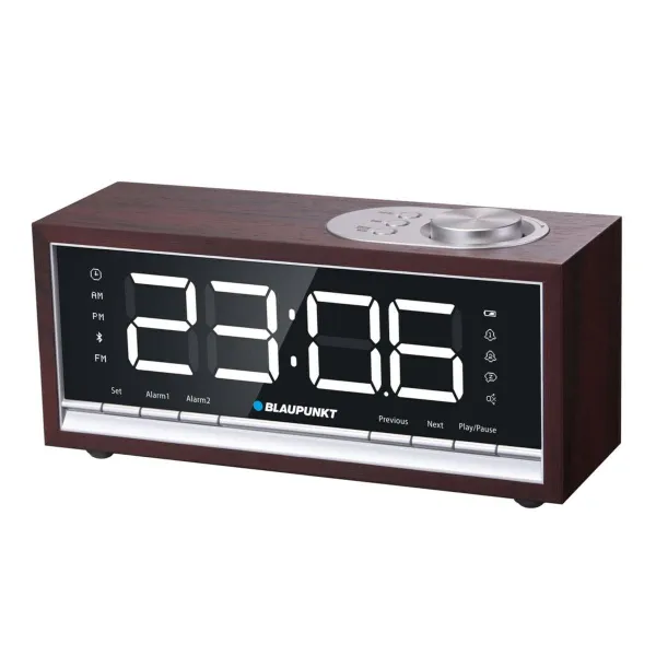 Часы-будильник Blaupunkt CR60BT Чёрный Бронзовый Нет