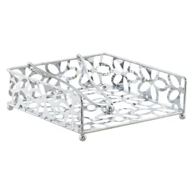 Коробка для салфеток DKD Home Decor Маргарита Серебристый Металл Пластик 18 x 19 x 6 cm