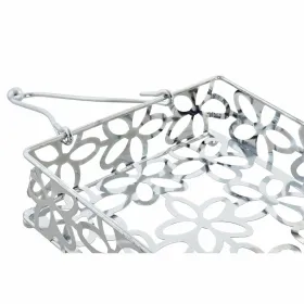 Коробка для салфеток DKD Home Decor Маргарита Серебристый Металл Пластик 18 x 19 x 6 cm