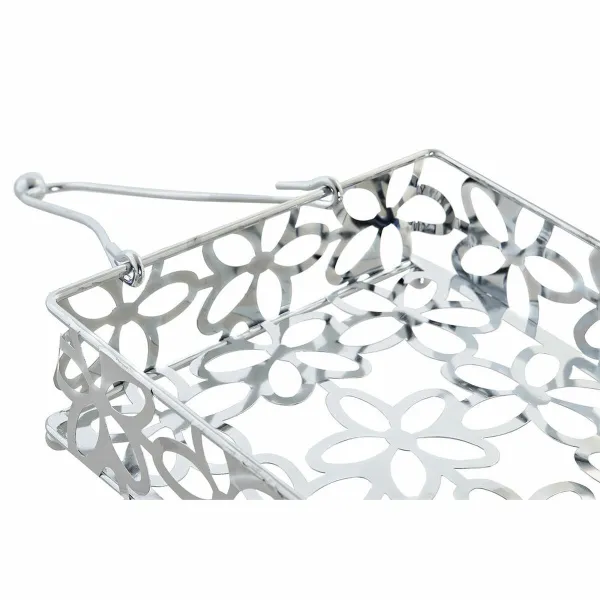 Коробка для салфеток DKD Home Decor Маргарита Серебристый Металл Пластик 18 x 19 x 6 cm
