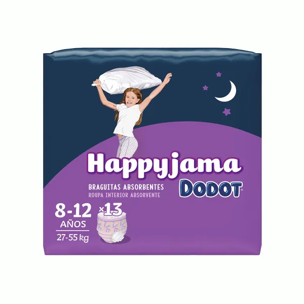 Vienreizlietojami autiņi Dodot Happyjama 8-12 gadi Pieguļoša veļa 8 Izmērs 13 gb.