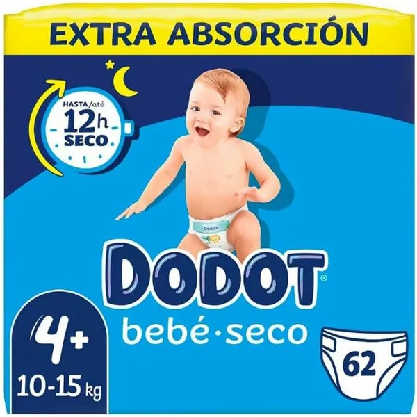 Kertakäyttövaipat Dodot Etapas Extra 4 10-15 kg (62 osaa)