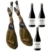 Grūdais šeriamas kumpio mentė Linaje Negro 3,5 kg x 2 Butelis raudono vyno 750 ml x 3 Monte Real