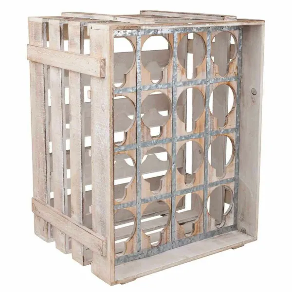 Подставка под бутылки Alexandra House Living Натуральный древесина ели 55 x 32 x 41 cm 16 бутылок Коробка