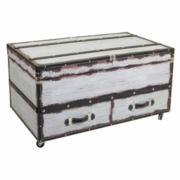 pudeļu statīvs Alexandra House Living Balts Canvas Koks MDF 60 x 55 x 100 cm