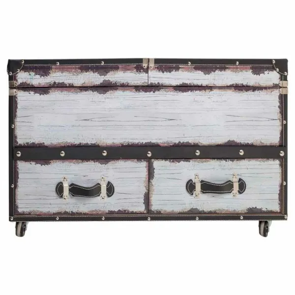 pudeļu statīvs Alexandra House Living Balts Canvas Koks MDF 60 x 55 x 100 cm