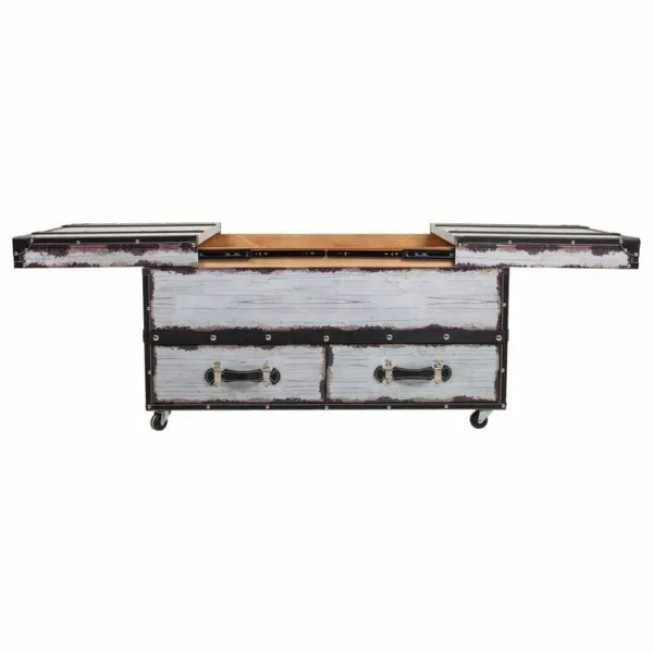pudeļu statīvs Alexandra House Living Balts Canvas Koks MDF 60 x 55 x 100 cm
