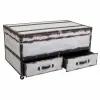 Pulloteline Alexandra House Living Valkoinen Kangas Puu MDF 60 x 55 x 100 cm