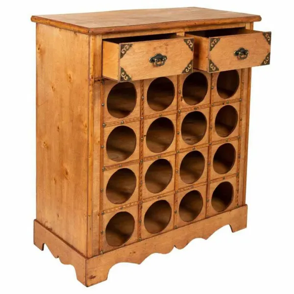 pudeļu statīvs Alexandra House Living PVC Koks Dzelzs 31 x 69 x 63 cm Ar kastēm