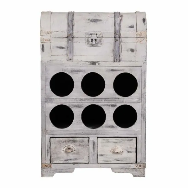 Подставка под бутылки Alexandra House Living PVC Деревянный Металл 30 x 64 x 41 cm Сундук
