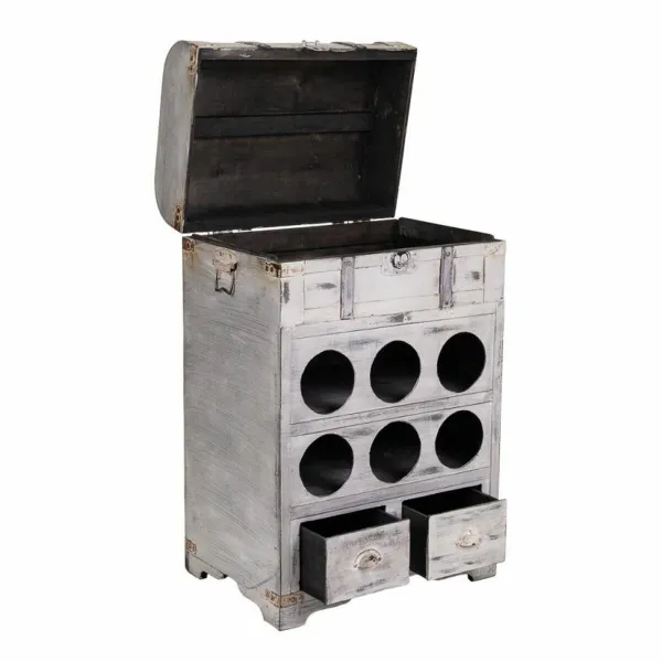 Bottle rack Alexandra House Living PVC Wood Metal 30 x 64 x 41 cm Chest