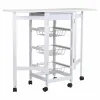 Кухонная тележка Alexandra House Living Белый 37 x 79 x 91 cm