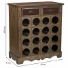 Подставка под бутылки Alexandra House Living Коричневый Деревянный Металл 31 x 69 x 63 cm Мебель 2 ящика 16 бутылок