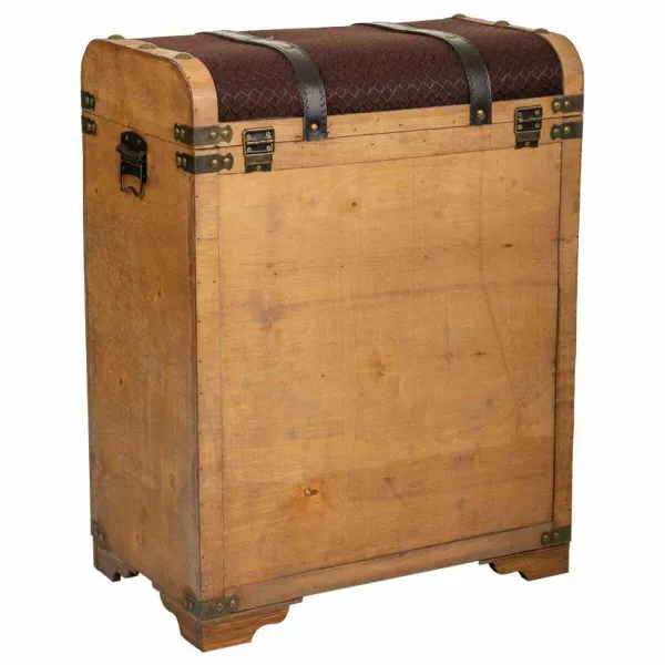 Bottle rack Alexandra House Living Brown PVC Wood Metal Cloth 28 x 59 x 45 cm Chest