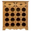 Подставка под бутылки Alexandra House Living Коричневый Деревянный Металл 31 x 69 x 63 cm Мебель 2 ящика 16 бутылок