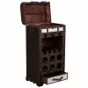 Подставка под бутылки Alexandra House Living Коричневый PVC Деревянный Металл Ткань 30 x 85 x 44 cm Сундук